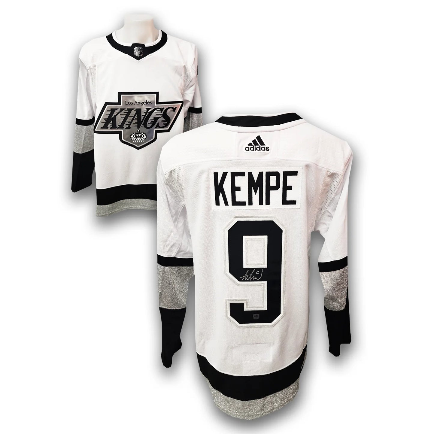 Adrian Kempe Autographed Los Angles Kings Away Adidas Jersey