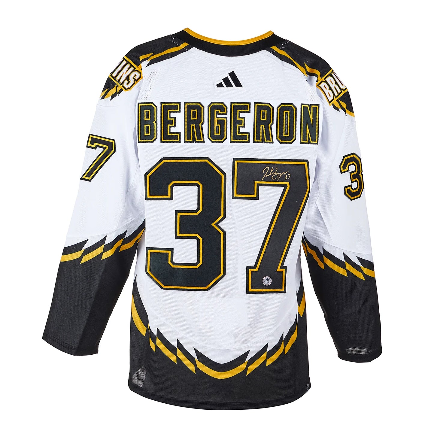 Patrice Bergeron Signed Boston Bruins Reverse Retro 2.0 adidas Jersey
