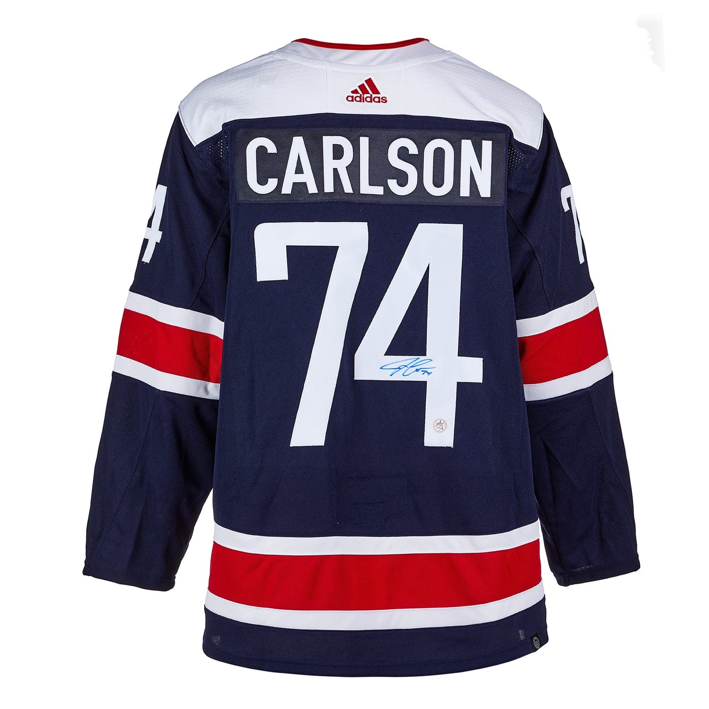 John Carlson Washington Capitals Signed Alt Navy adidas Jersey