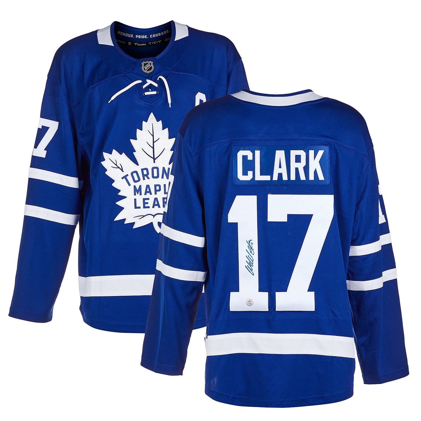 Wendel Clark Autographed Toronto Maple Leafs Blue Fanatics Jersey