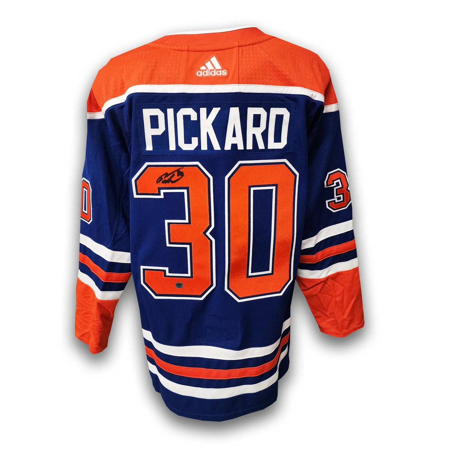 Calvin Pickard Autographed Edmonton Oilers Home Adidas Jersey