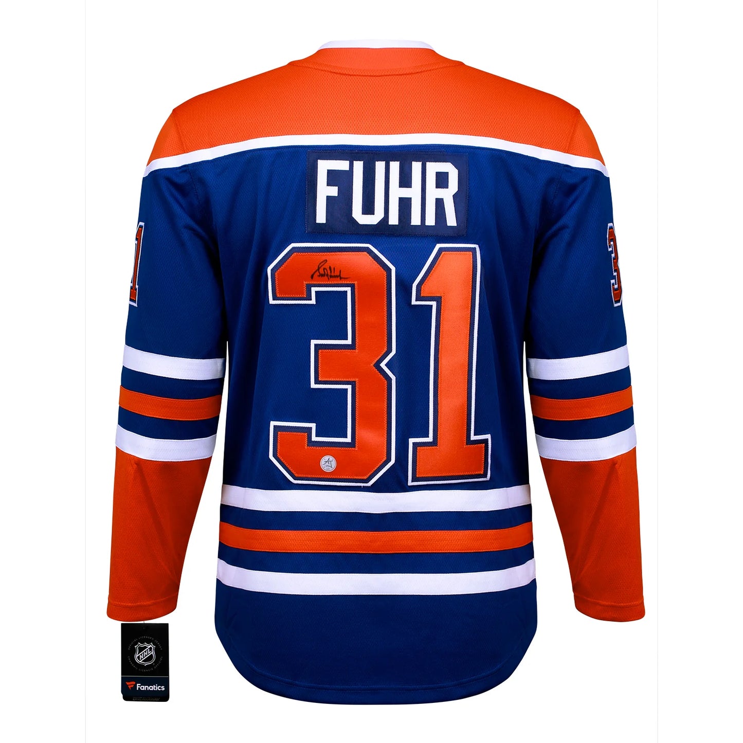 Grant Fuhr Edmonton Oilers Signed Alt Retro Fanatics Jersey
