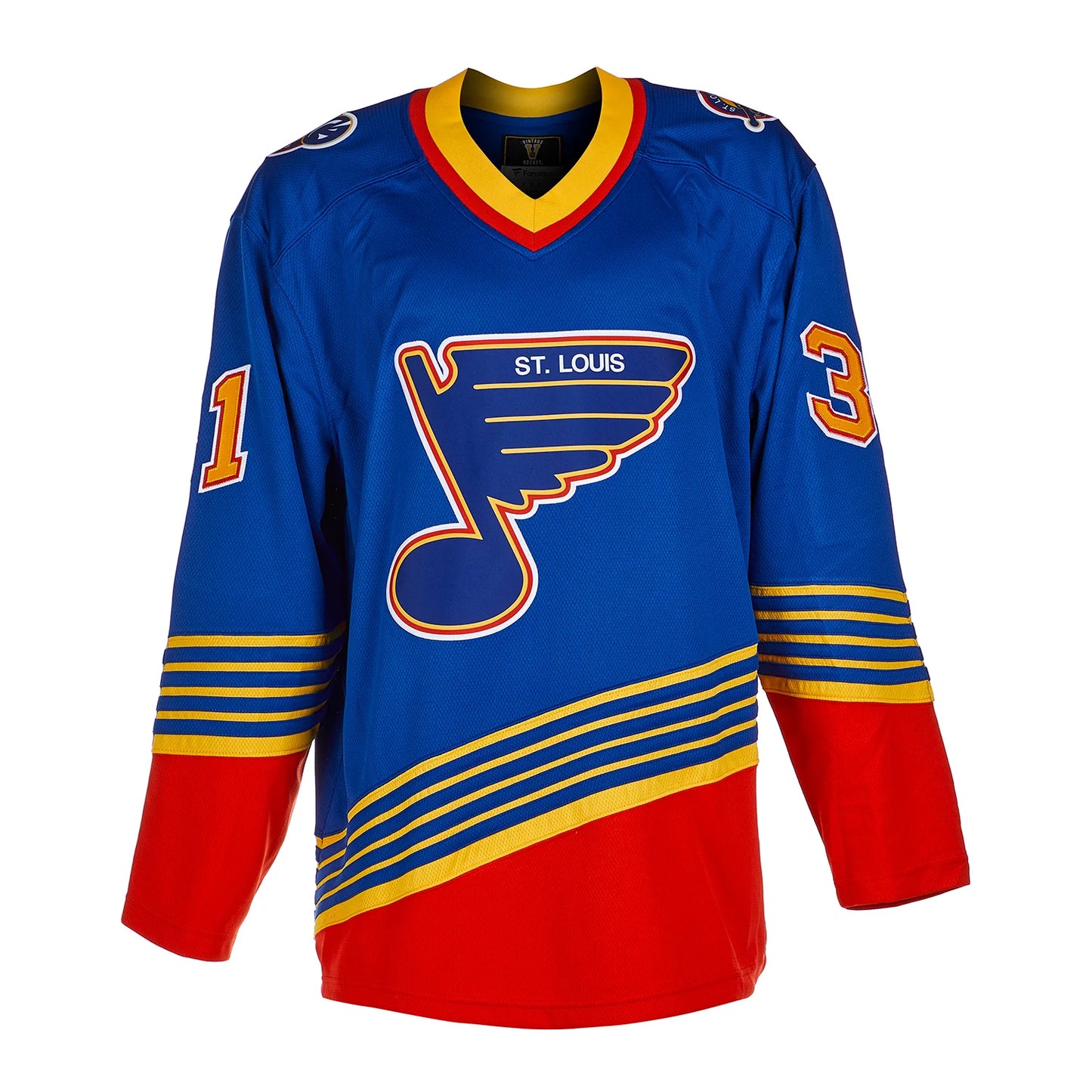Grant Fuhr Signed St Louis Blues Diagonal Throwback Fanatics Jersey