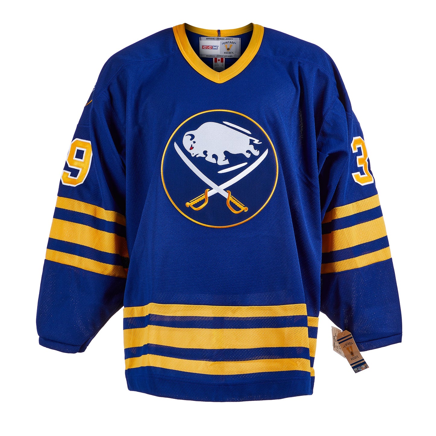 Dominik Hasek Signed Buffalo Sabres Vintage CCM Jersey with 6x Vezina Note