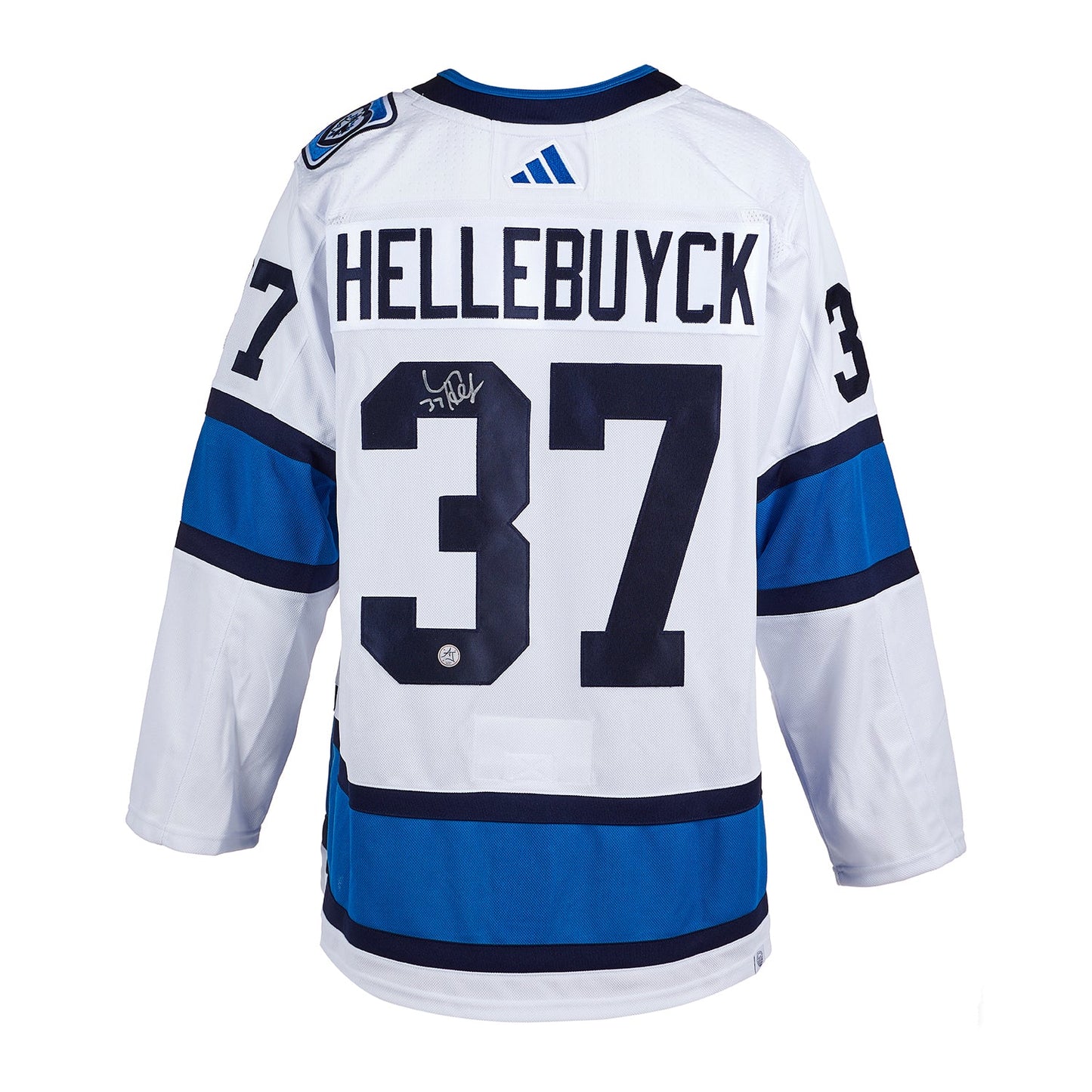 Connor Hellebuyck Signed Winnipeg Jets Reverse Retro 2.0 adidas Jersey
