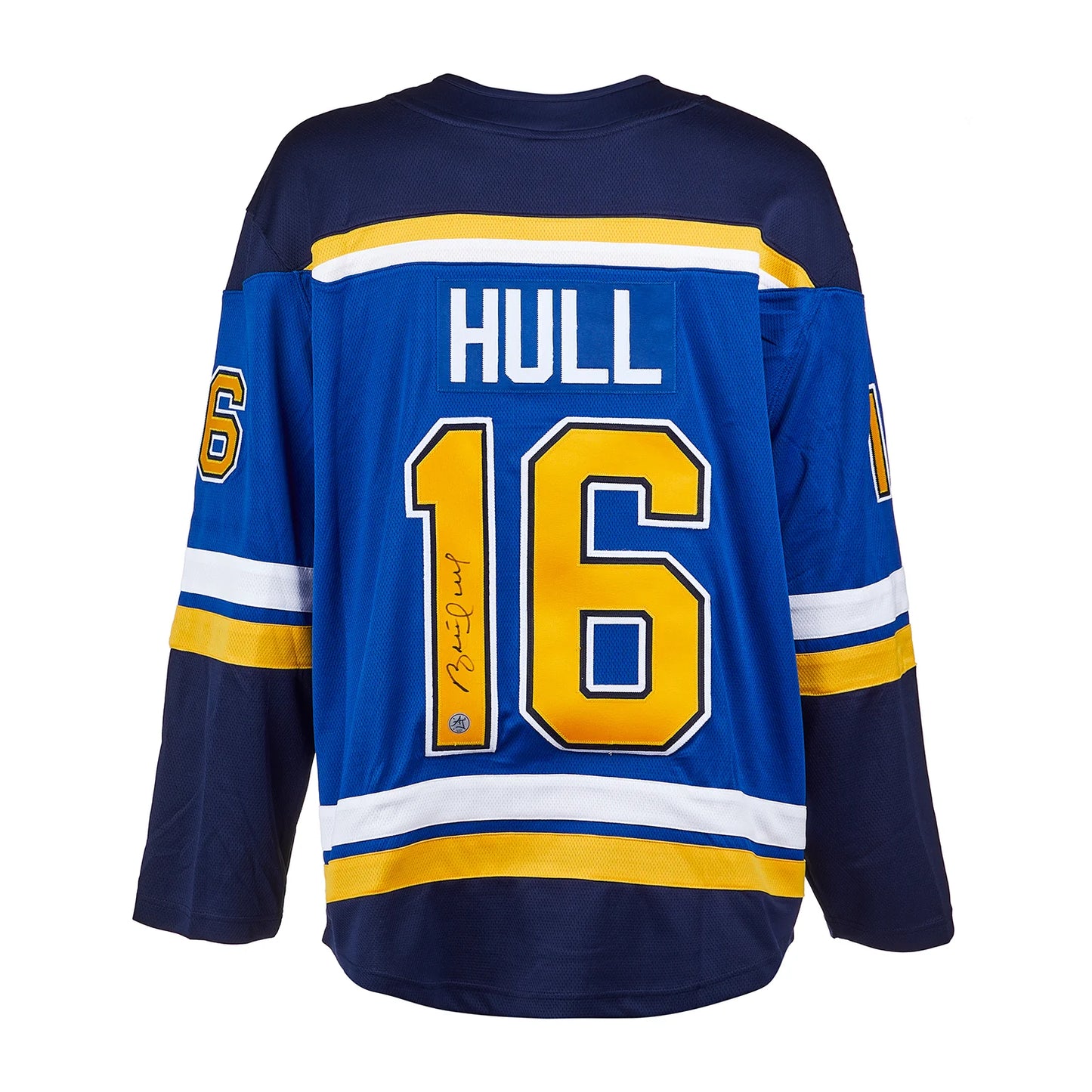 Brett Hull Autographed St Louis Blues Fanatics Jersey