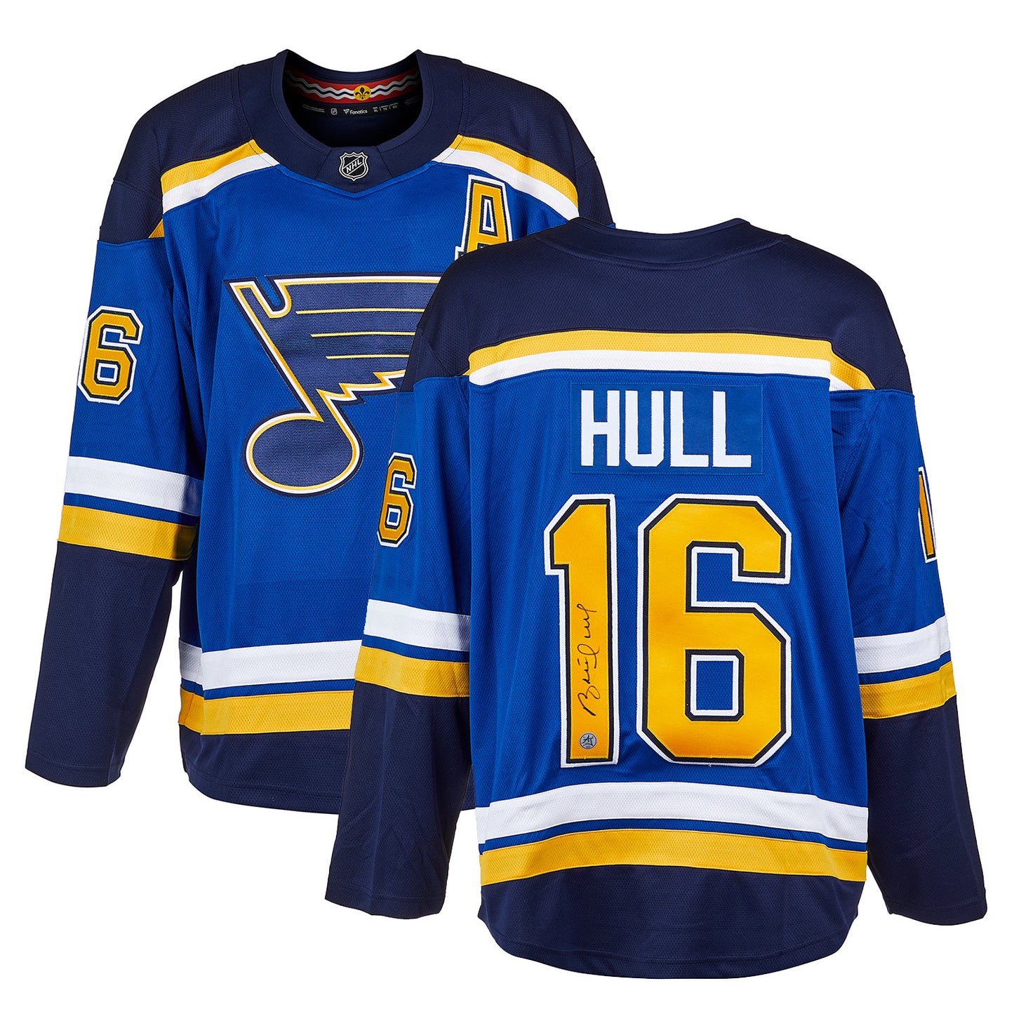 Brett Hull Autographed St Louis Blues Fanatics Jersey