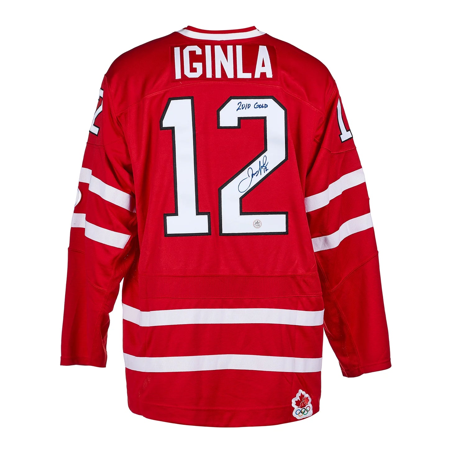 Jarome Iginla Team Canada Signed & Inscribed 2010 Gold Nike Jersey