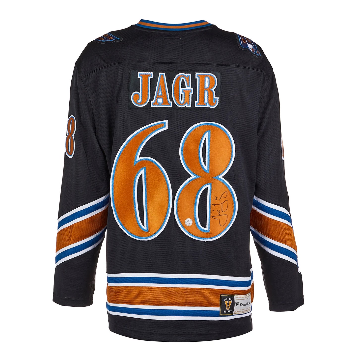 Jaromir Jagr Signed Washington Capitals Black Fanatics Retro Jersey