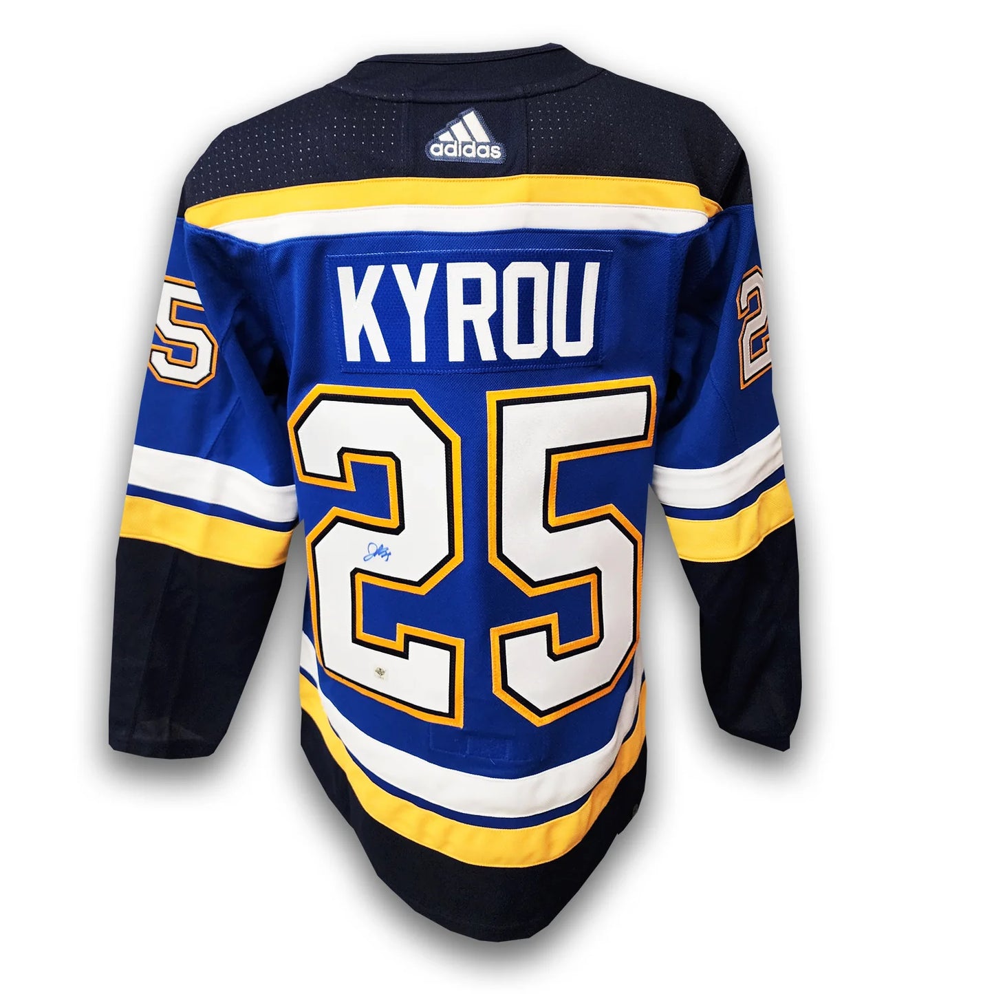 Jordan Kyrou Autographed St. Louis Blues Home Adidas Jersey