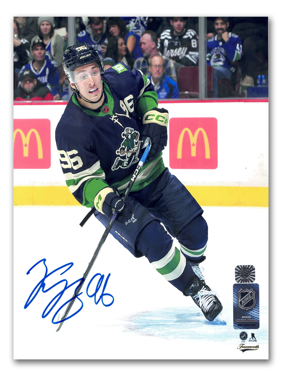 Andrei Kuzmenko Vancouver Canucks Autographed Reverse Retro 8x10 Photo