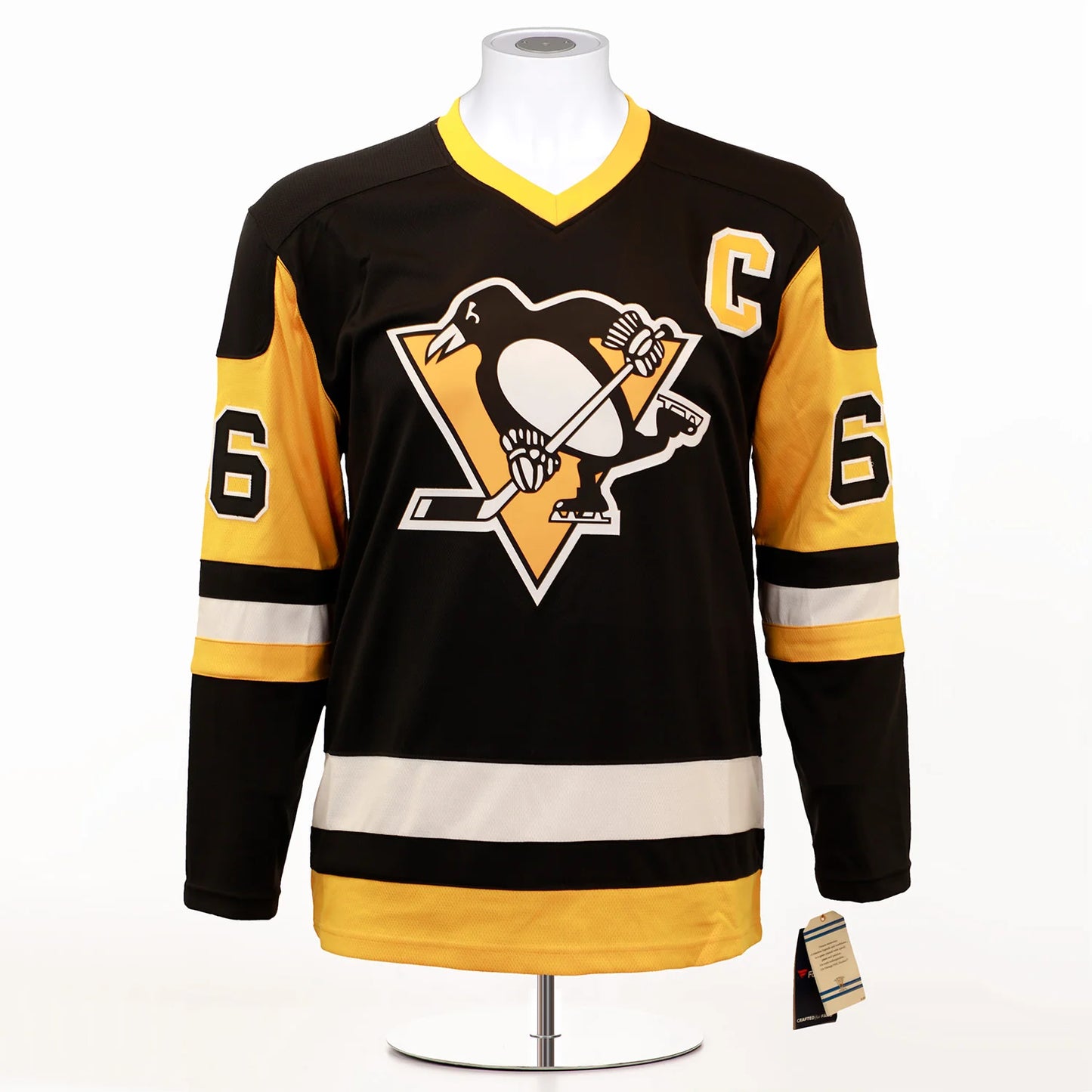 Mario Lemieux Autographed Pittsburgh Penguins Throwback Fanatics Jersey