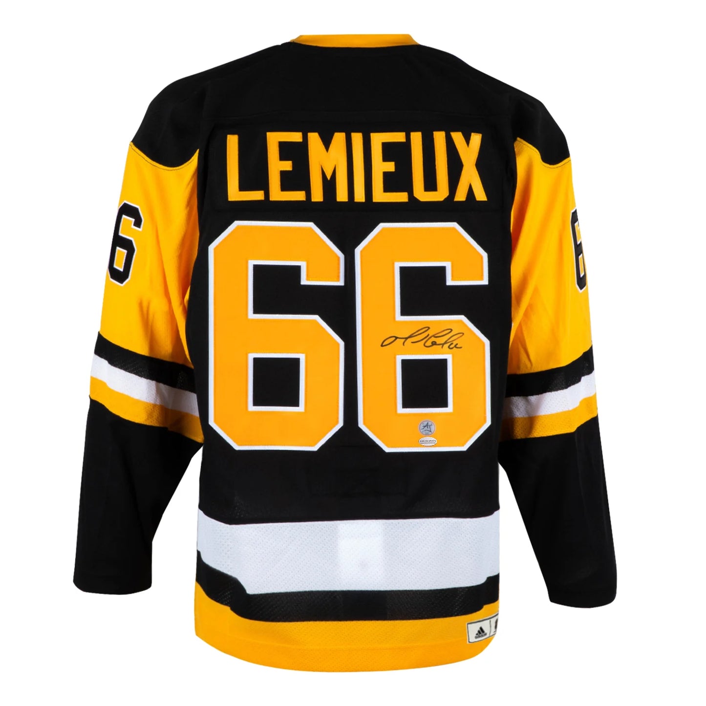 Mario Lemieux Signed Pittsburgh Penguins Stanley Cup Team Classic adidas Jersey