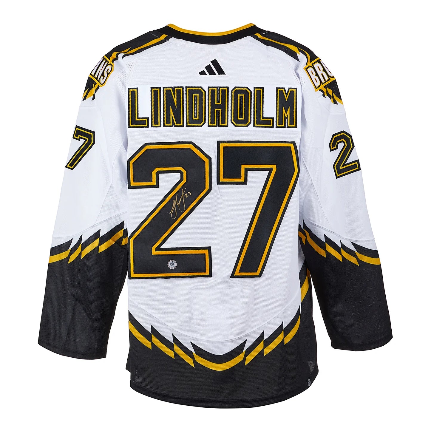 Hampus Lindholm Signed Boston Bruins Reverse Retro 2.0 adidas Jersey