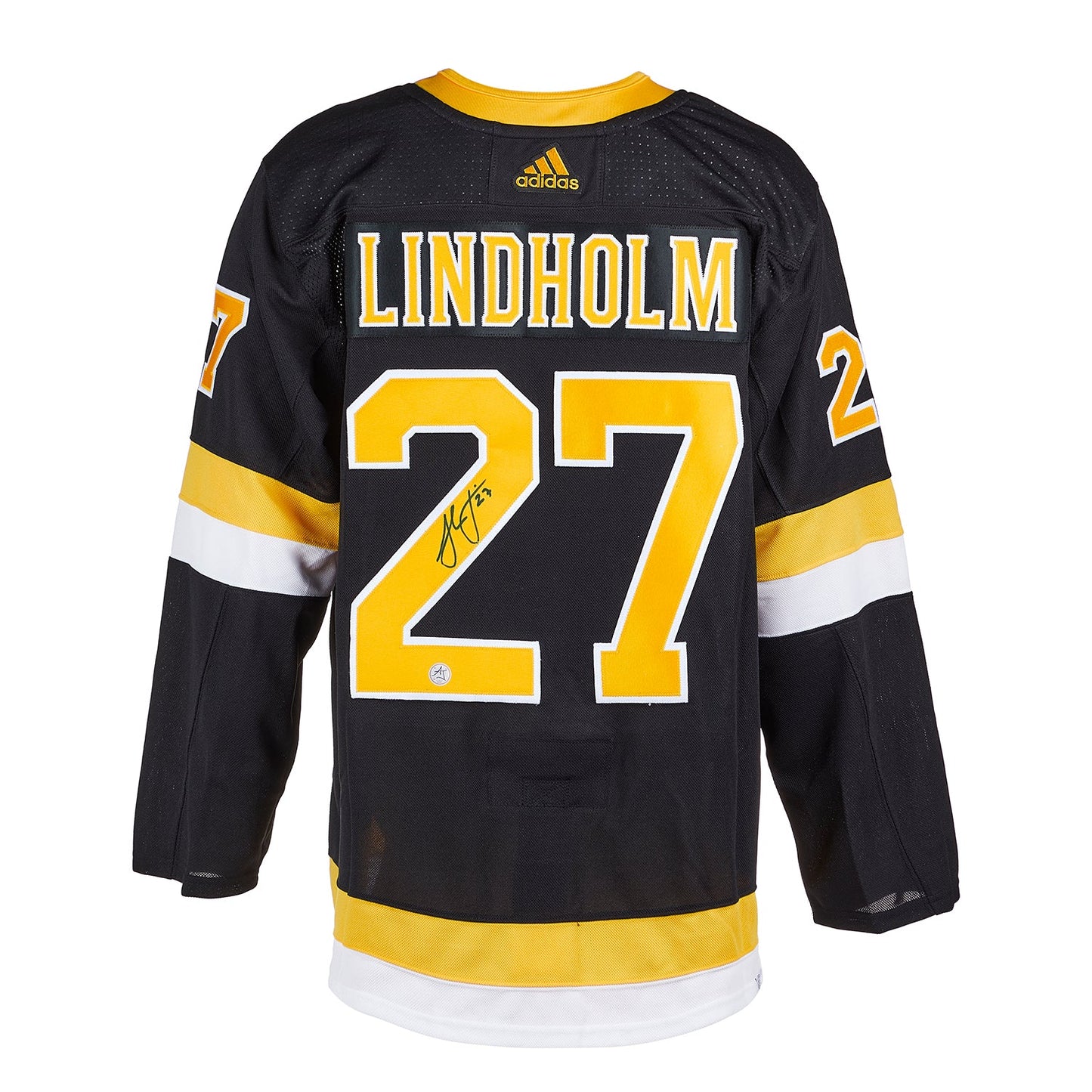 Hampus Lindholm Signed Boston Bruins Alt Retro adidas Jersey