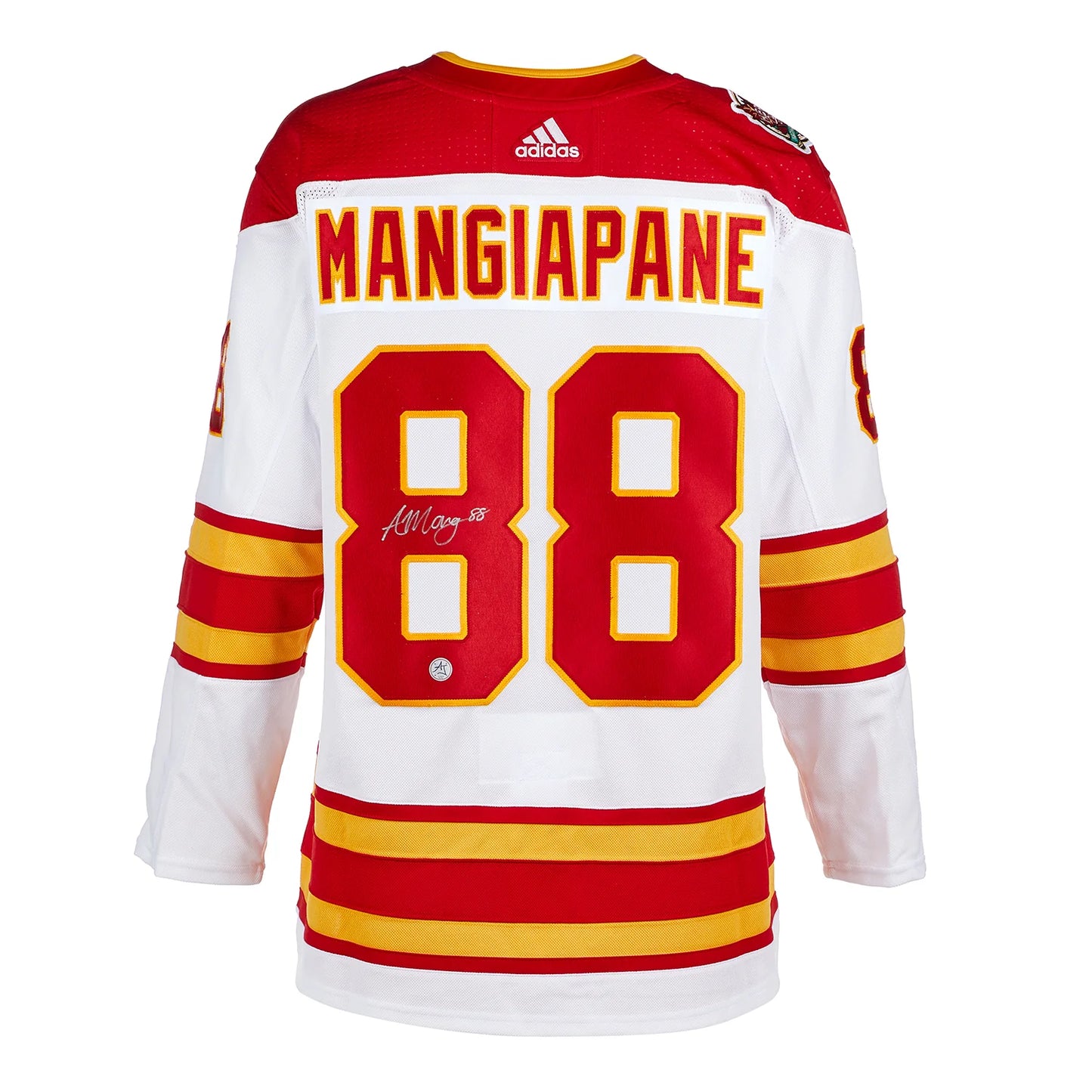 Andrew Mangiapane Signed Calgary Flames 2019 Heritage Classic adidas Jersey