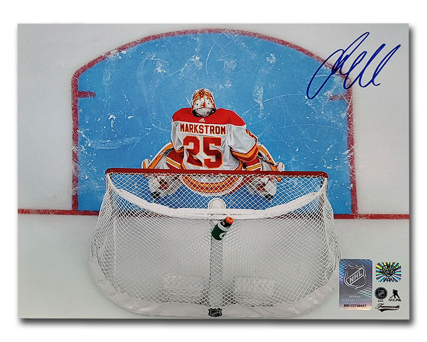 Jacob Markstrom Calgary Flames Away Autographed 8x10 Photo