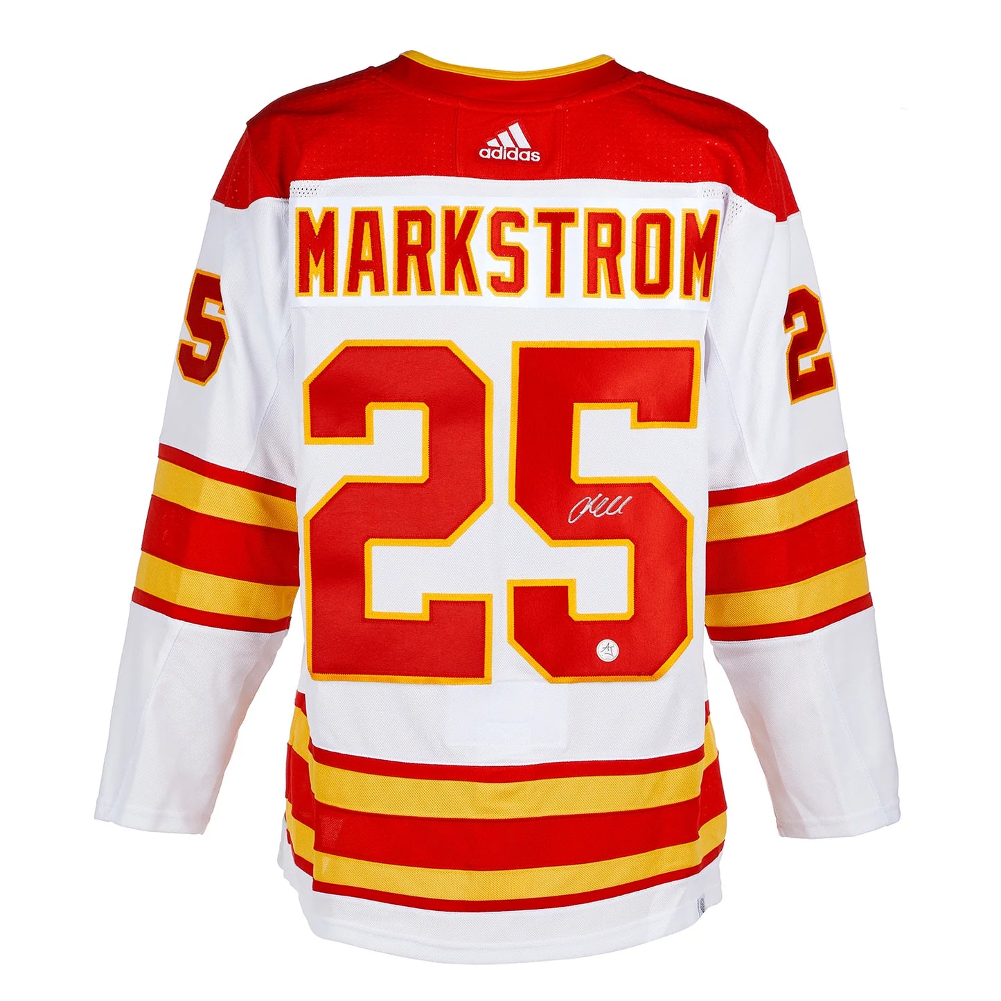 Jacob Markstrom Signed Calgary Flames White adidas Jersey
