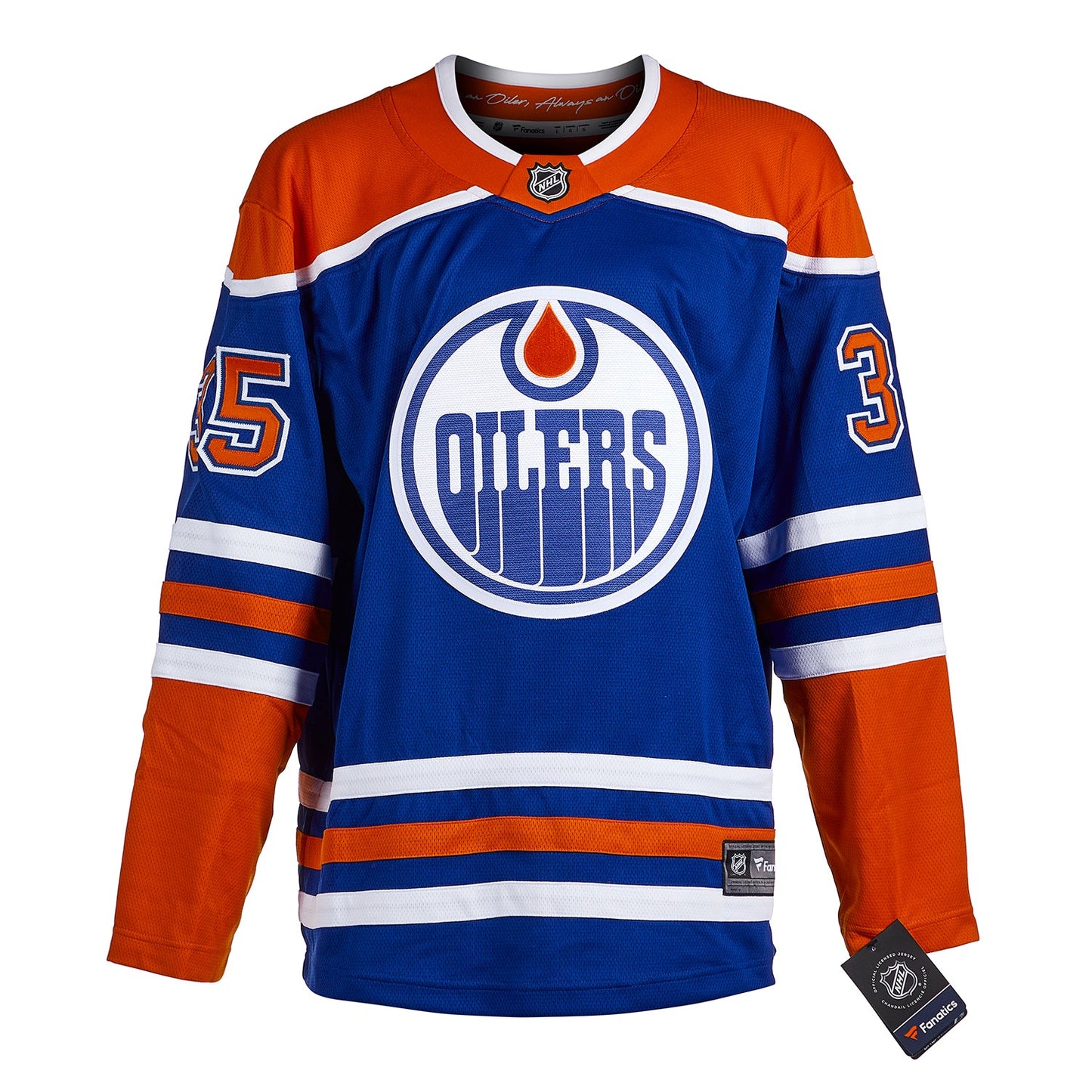 Andy Moog Edmonton Oilers Autographed Fanatics Jersey
