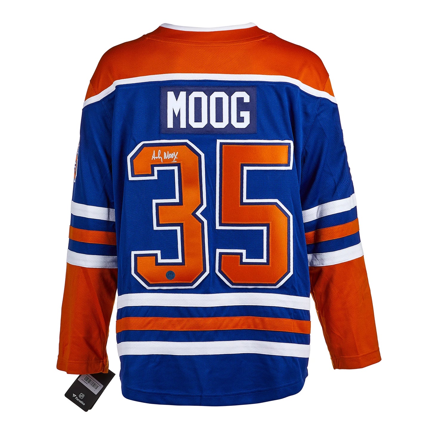 Andy Moog Edmonton Oilers Autographed Fanatics Jersey