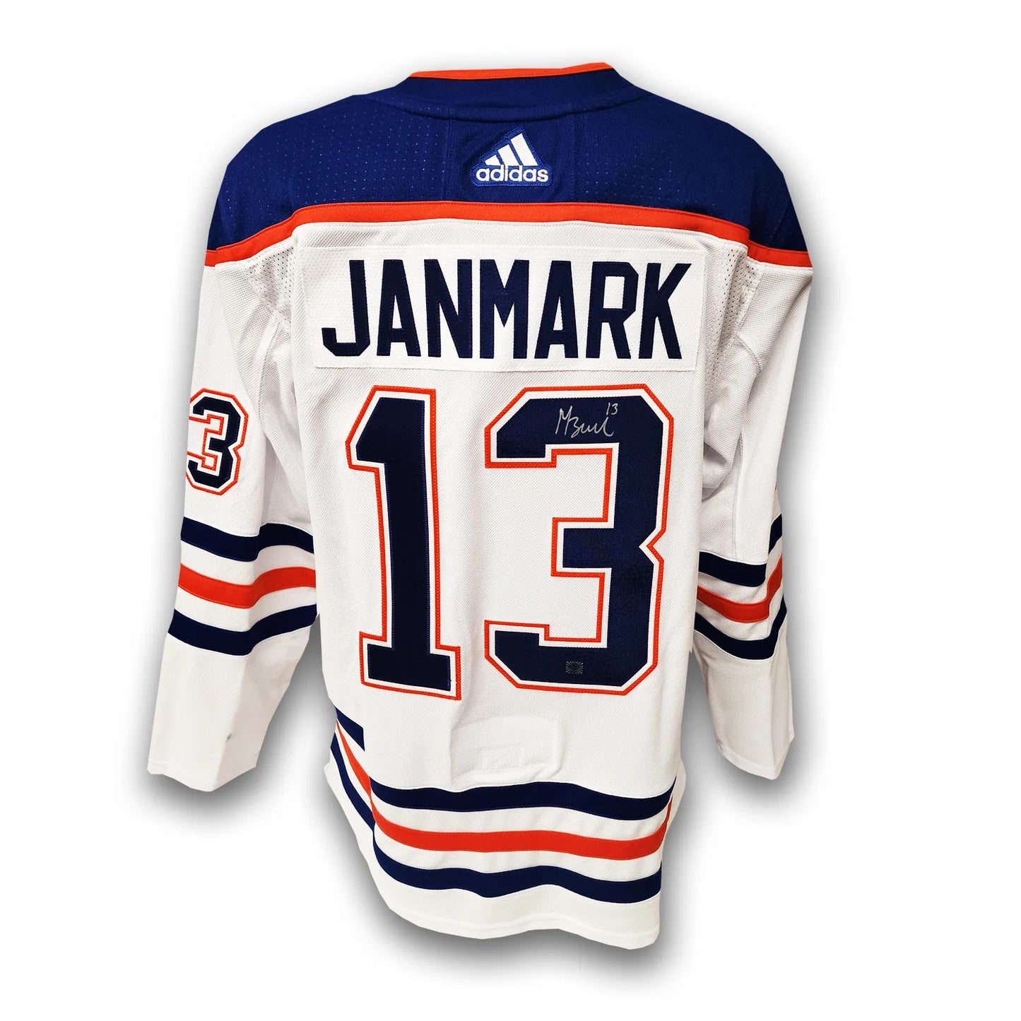 Mattias Janmark Autographed Edmonton Oilers Away Adidas Jersey