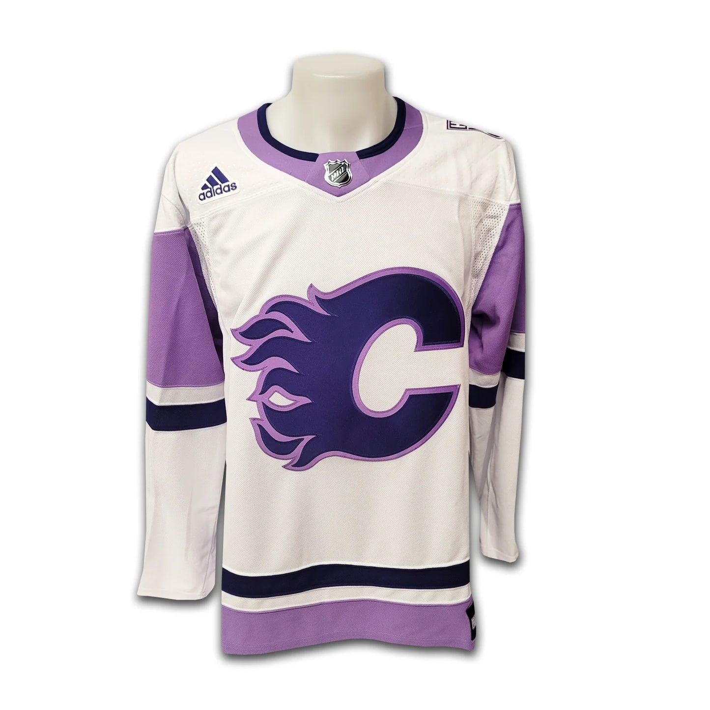 Milan Lucic Autographed Calgary Flames 2022 Hockey Fights Cancer Adidas Jersey