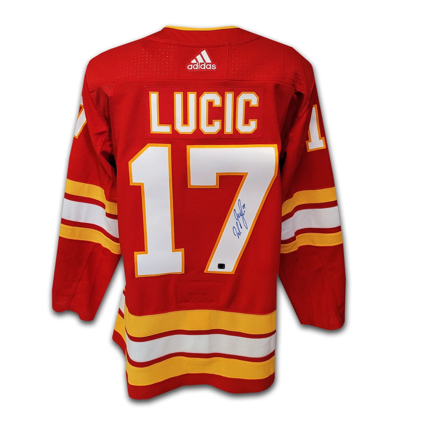 Milan Lucic Autographed Calgary Flames Red Home Adidas Jersey