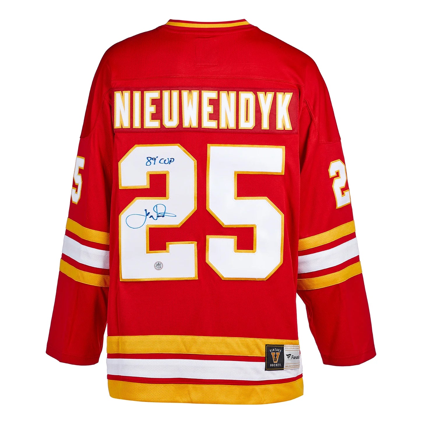 Joe Nieuwendyk Calgary Flames Signed Retro Fanatics Jersey