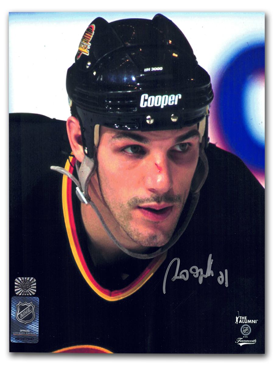 Gino Odjick Vancouver Canucks Autographed Close Up 8x10 Photo