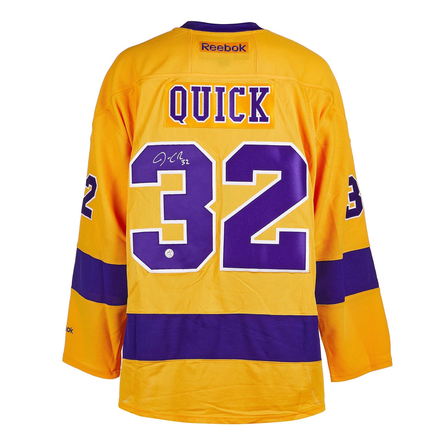 Jonathan Quick Signed Los Angeles Kings Yellow Retro Third Reebok Jersey