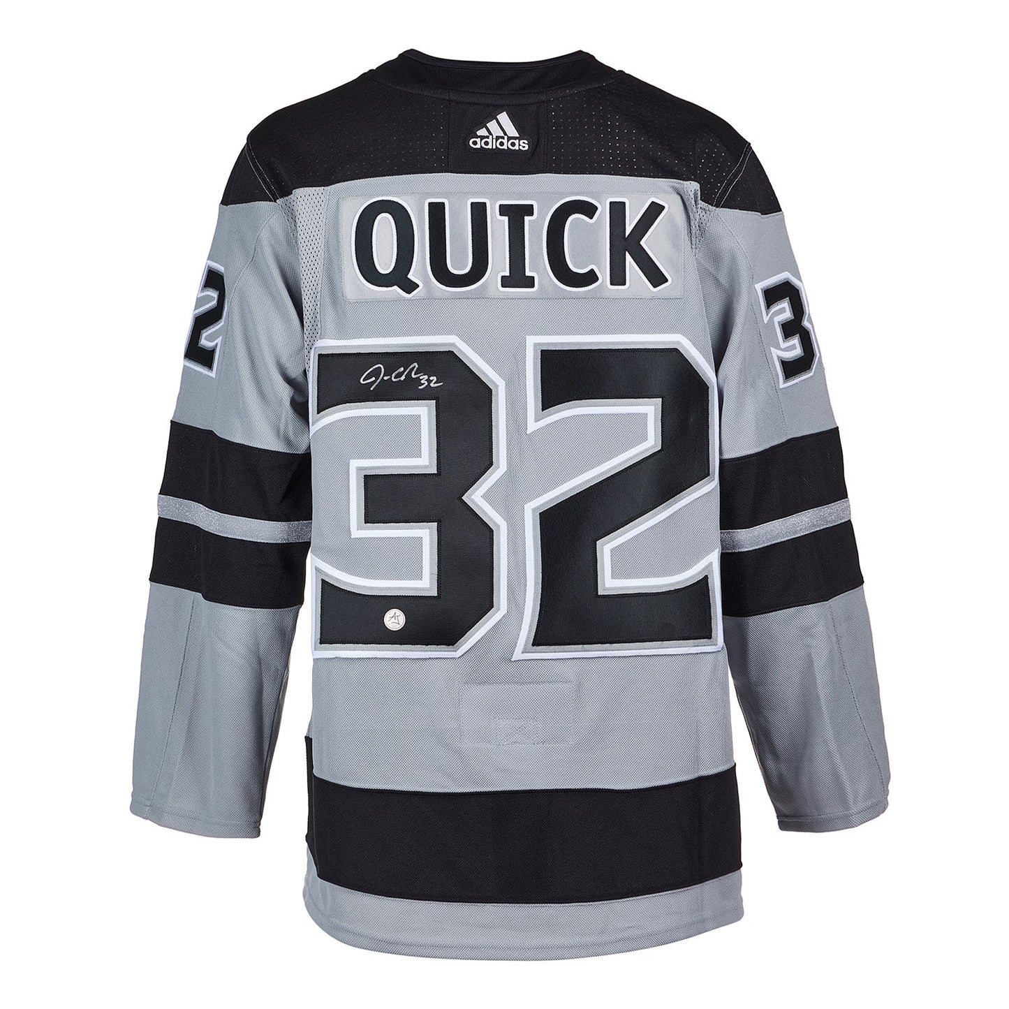 Jonathan Quick Signed Los Angeles Kings Grey Alt adidas Jersey
