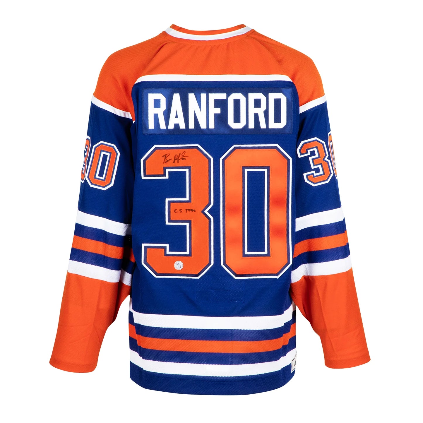 Bill Ranford Signed Edmonton Oilers 1990 Stanley Cup Classic adidas Jersey