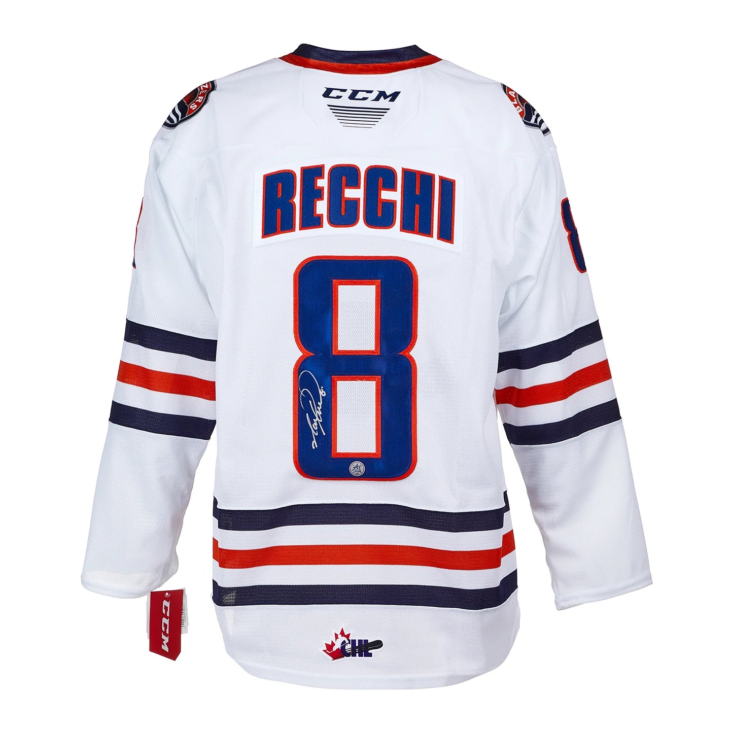 Mark Recchi Kamloops Blazers Signed White CHL Jersey