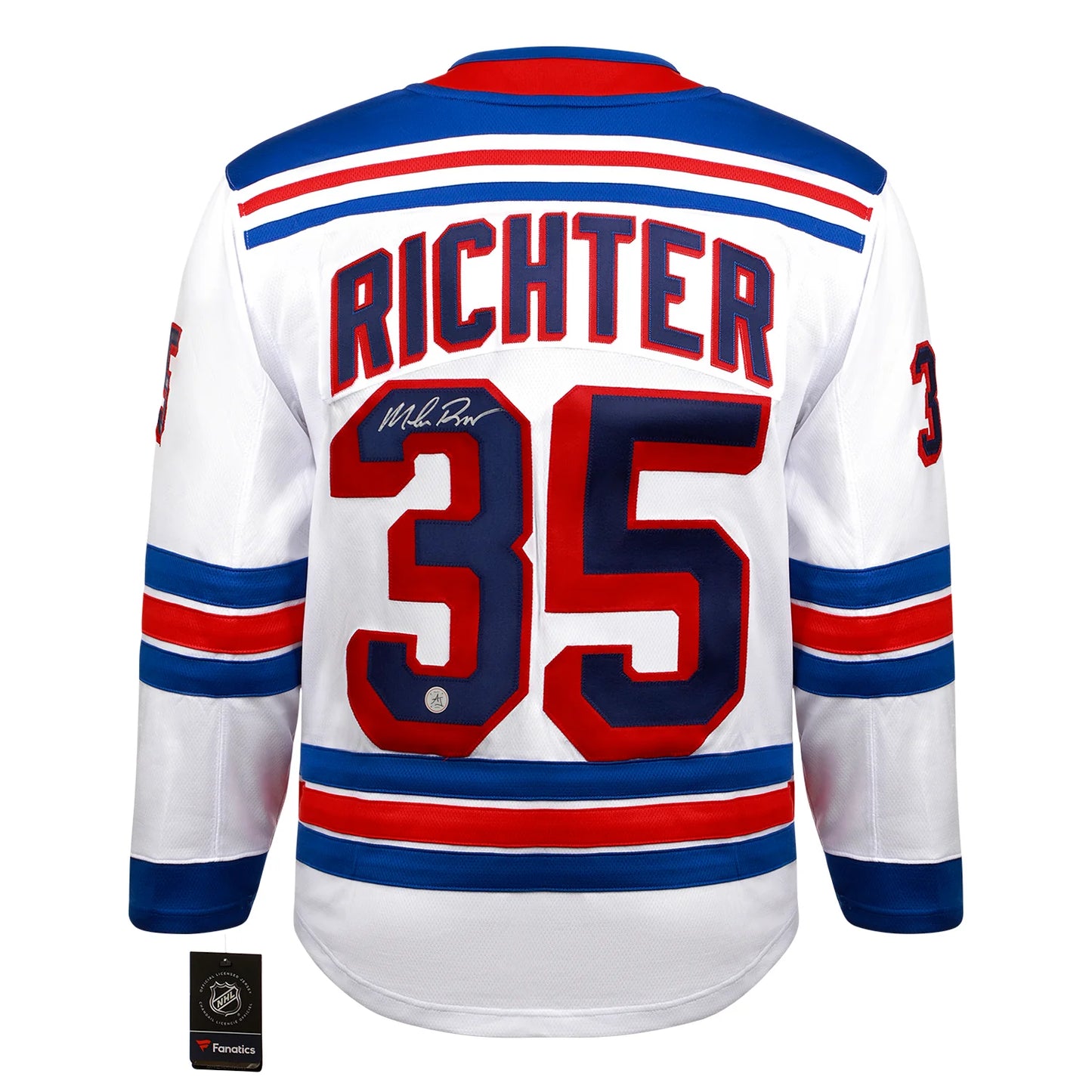Mike Richter Autographed New York Rangers White Fanatics Jersey