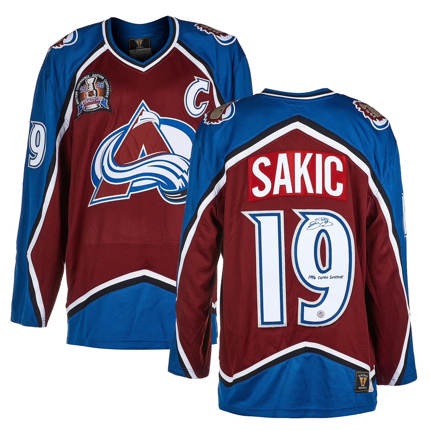 Joe Sakic Signed Colorado Avalanche 1996 Stanley Cup Fanatics Jersey