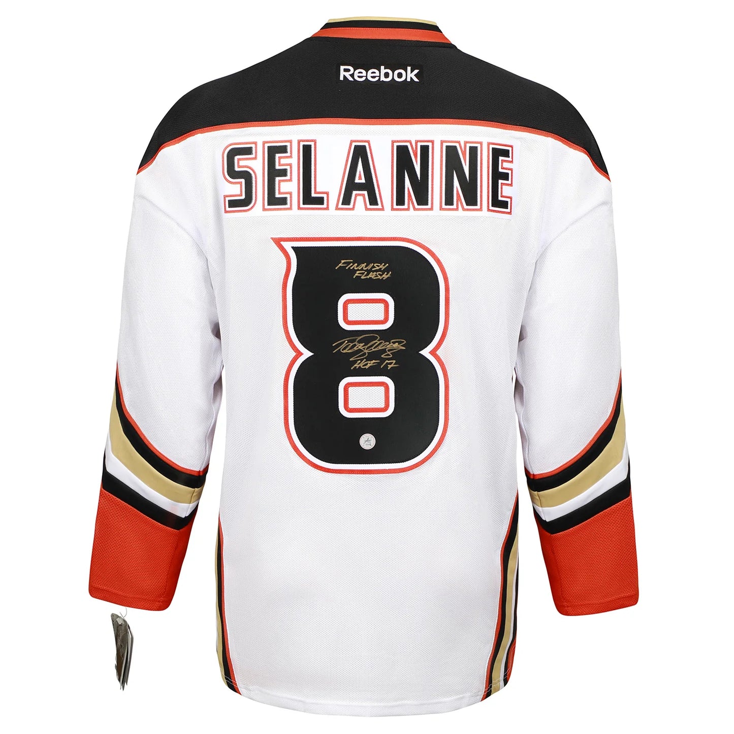 Teemu Selanne Signed Anaheim Ducks Vintage Reebok Jersey with Notes