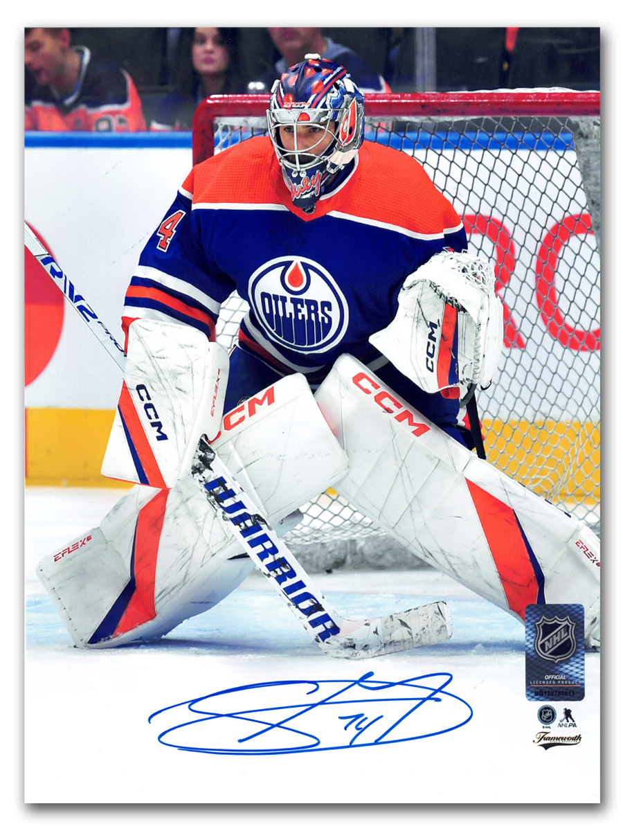Stuart Skinner Edmonton Oilers Autographed Home 8x10 Photo