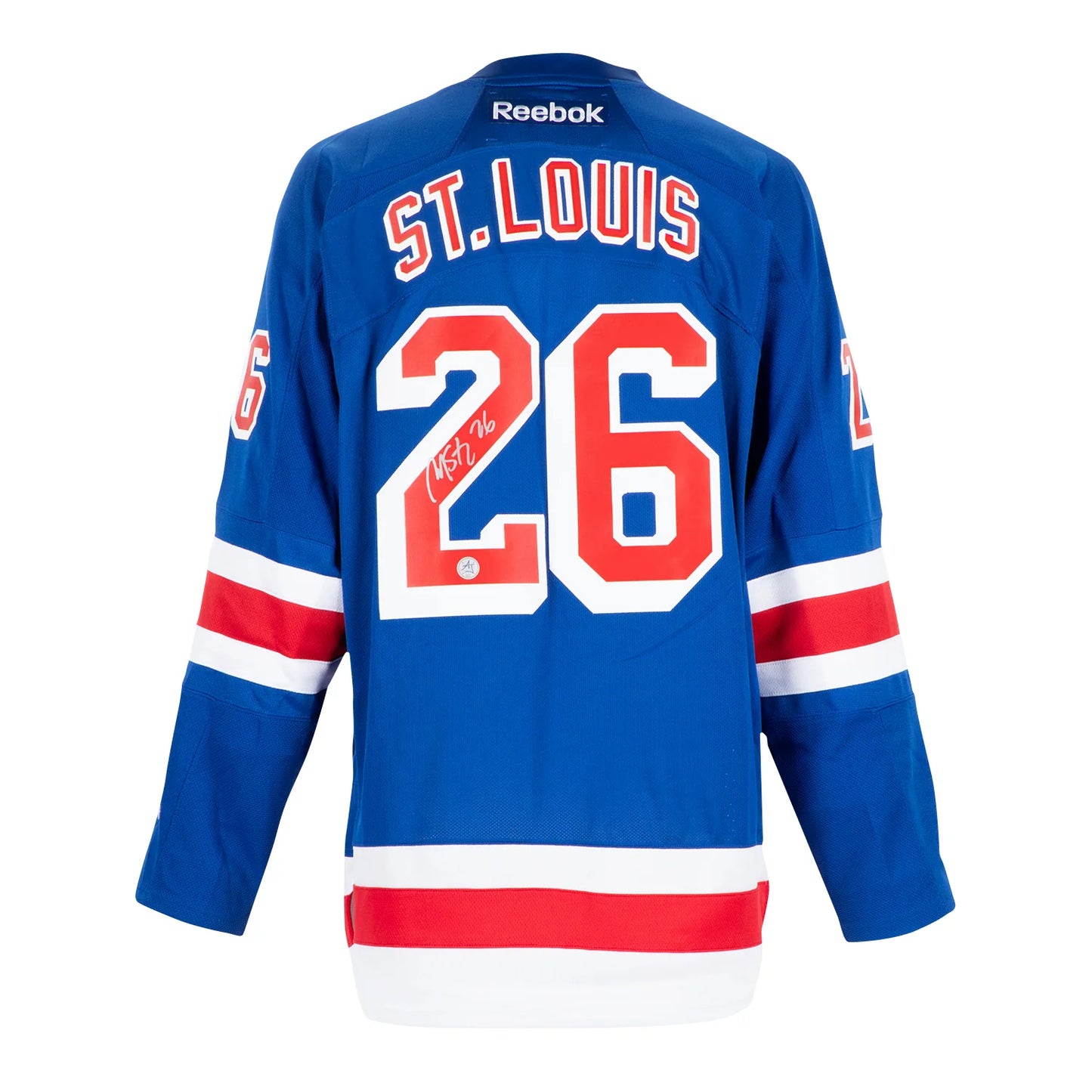 Martin St Louis Signed New York Rangers Vintage Reebok Jersey