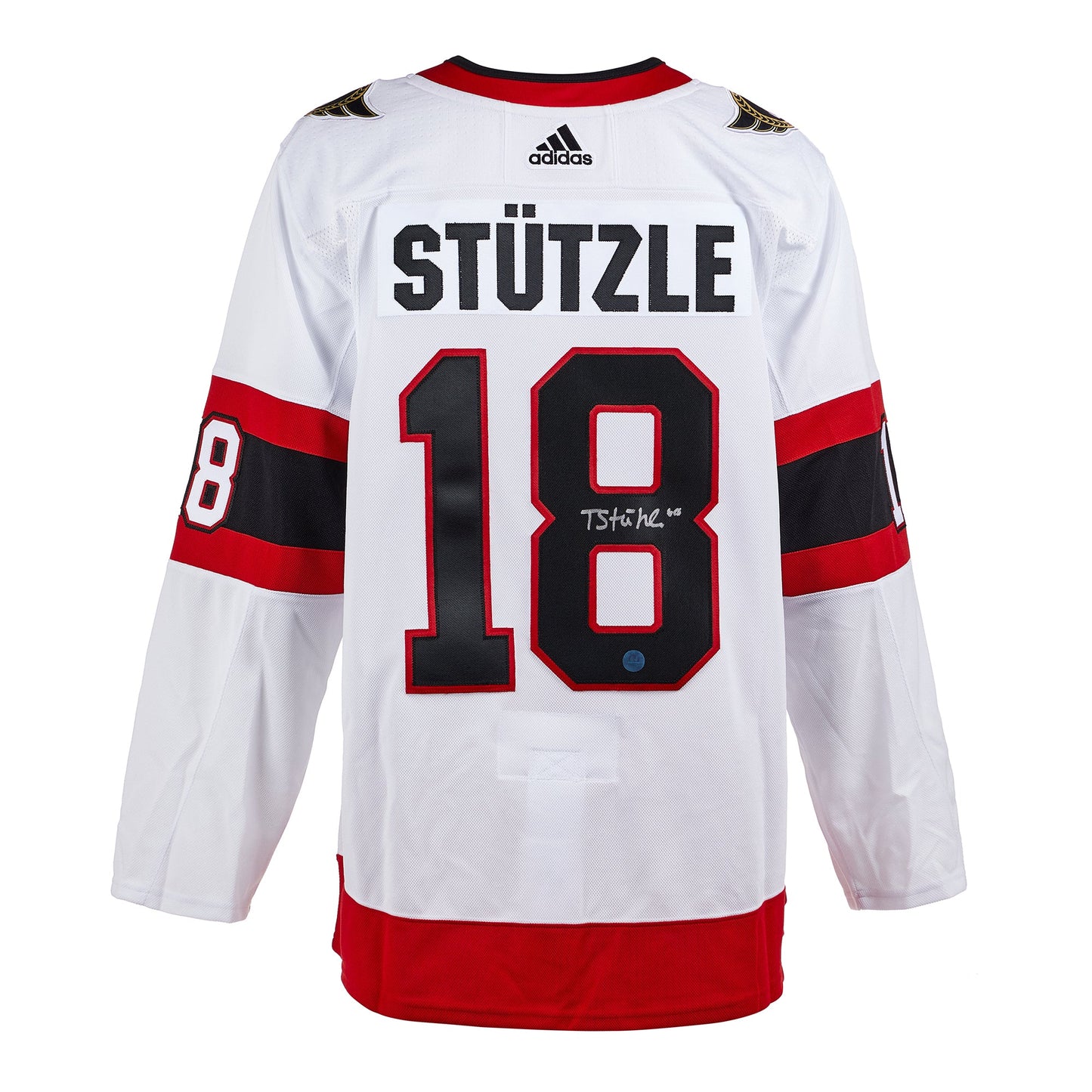 Tim Stutzle Ottawa Senators Signed White adidas Jersey