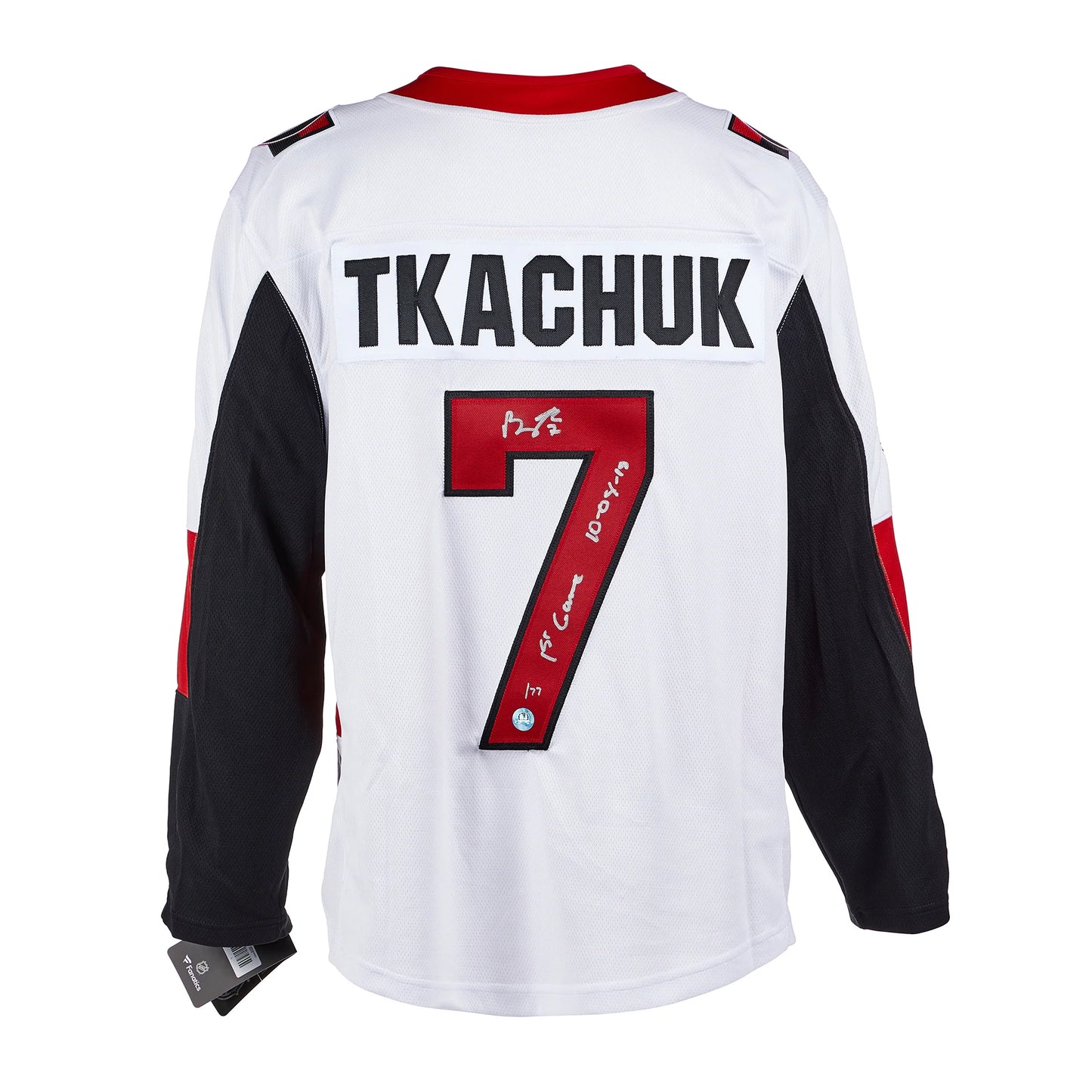Brady Tkachuk Ottawa Senators Signed & Dated 1st Game Fanatics Jersey #/77
