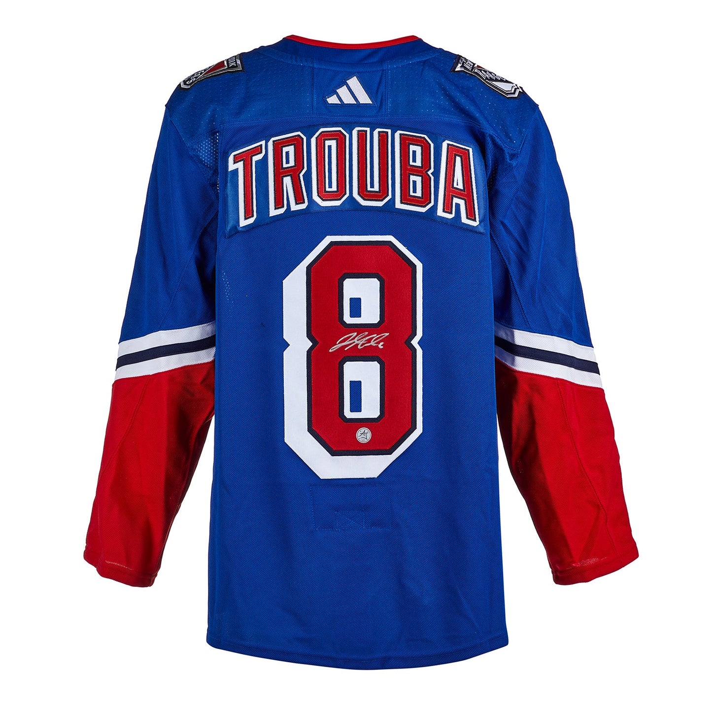 Jacob Trouba Signed New York Rangers Reverse Retro 2.0 adidas Jersey
