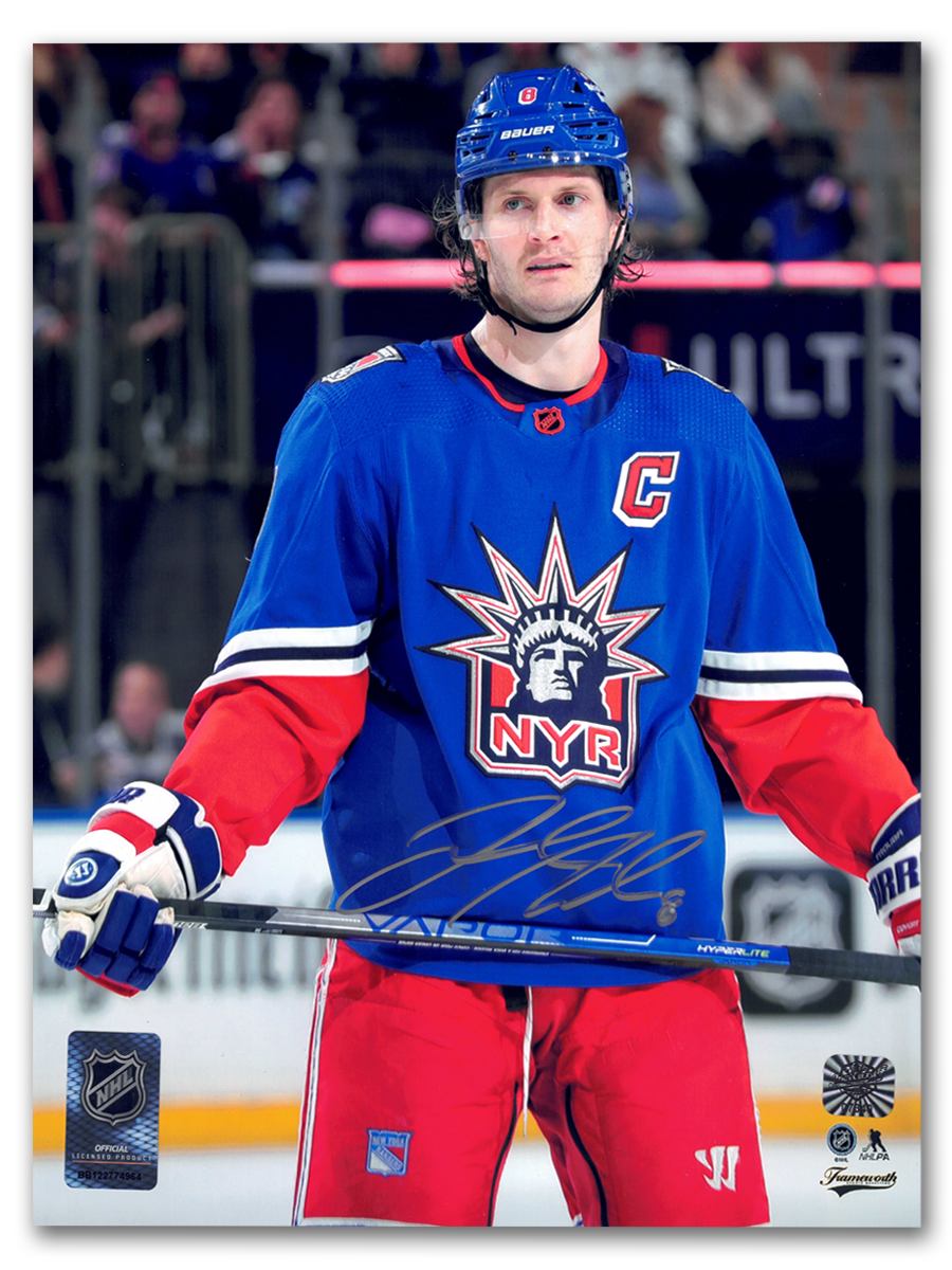 Jacob Trouba Autographed New York Rangers Reverse Retro 2.0 8x10 Photo