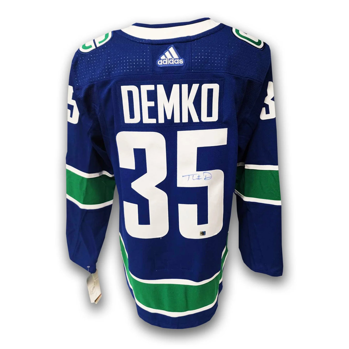 Thatcher Demko Vancouver Canucks Autographed Adidas Jersey
