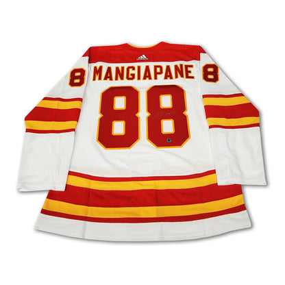 Andrew Mangiapane Calgary Flames White Adidas Jersey Inscribed 1st Goal 9/2/19