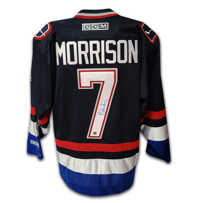 Brendan Morrison Autographed Vancouver Canucks Blue Orca Jersey