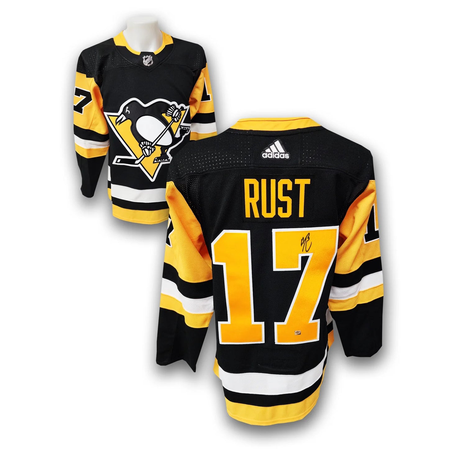 Bryan Rust Autographed Pittsburgh Penguins Home Adidas Jersey