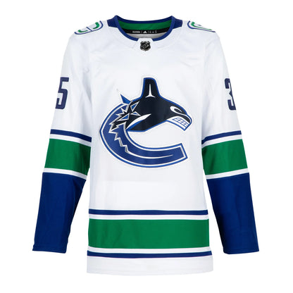 Thatcher Demko Autographed Vancouver Canucks White adidas Jersey