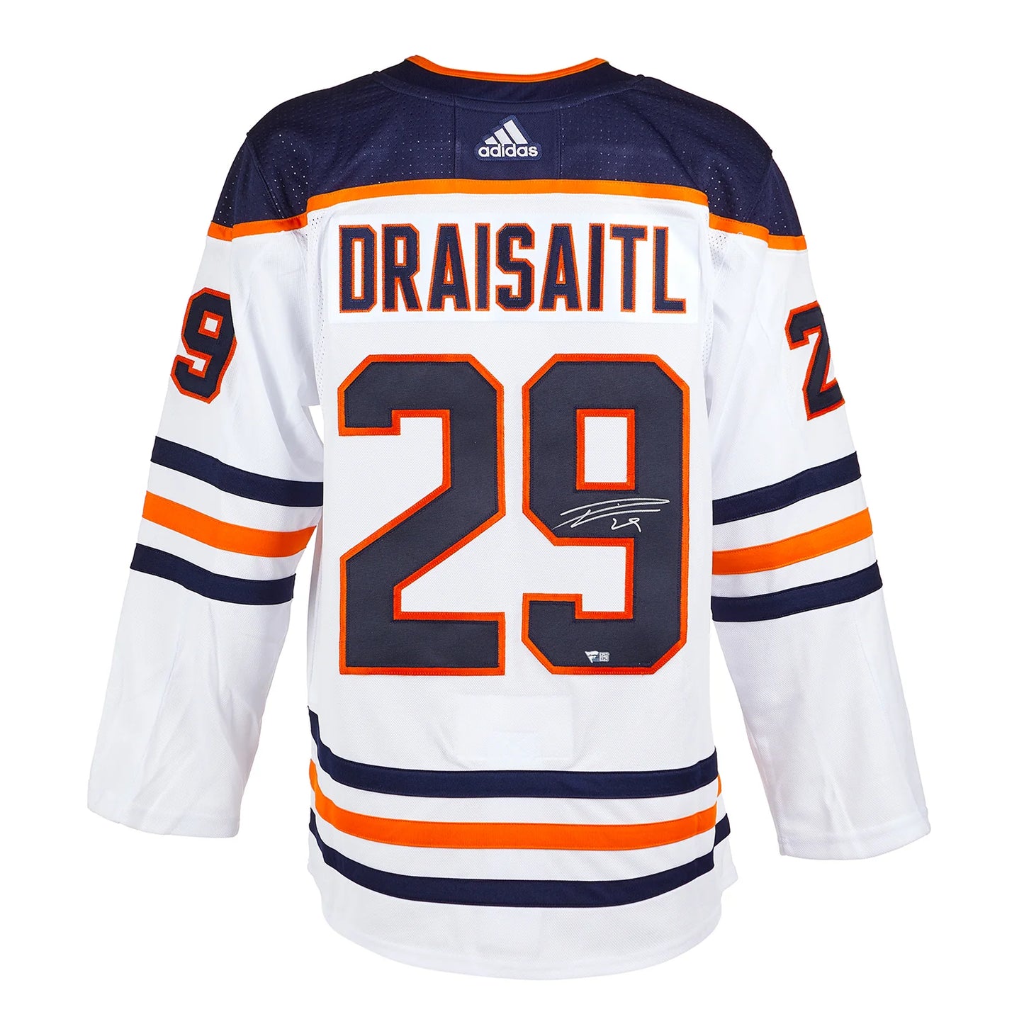 Leon Draisaitl Signed Edmonton Oilers White adidas Jersey