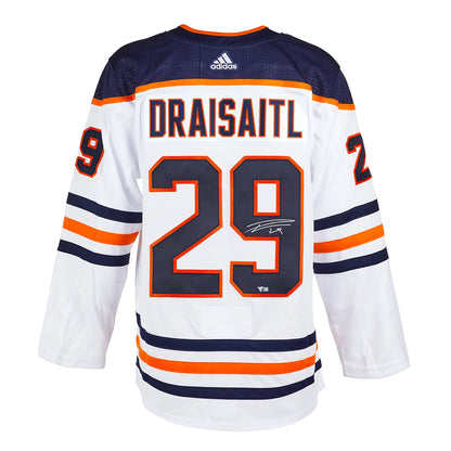 Leon Draisaitl Signed Edmonton Oilers White adidas Jersey
