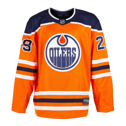 Leon Draisaitl Autographed Edmonton Oilers Orange Fanatics Jersey